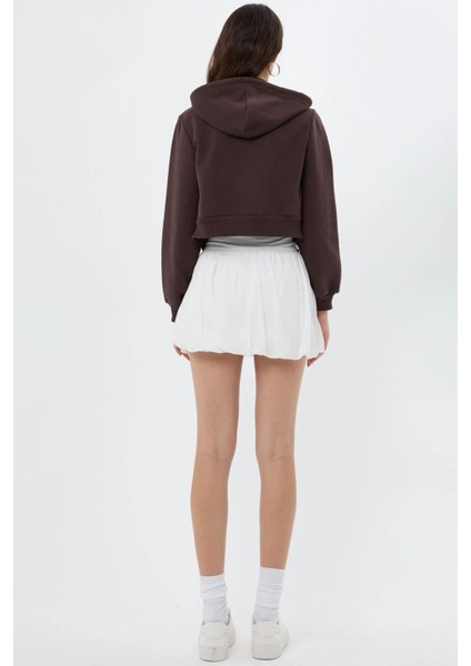 Kadın Mini Şortlu Balon Etek White