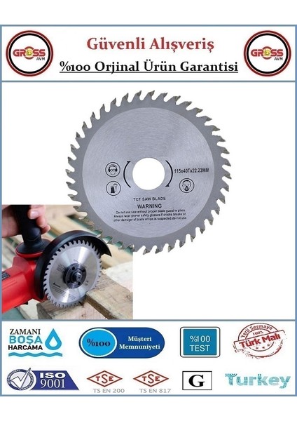 Ahşap Sunta Kesme Testeresi Elmaslı 115MM