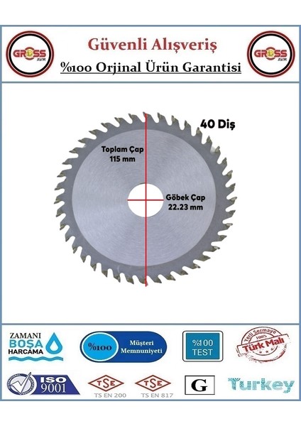 Ahşap Sunta Kesme Testeresi Elmaslı 115MM fiyatları