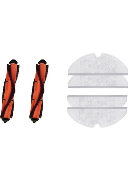 Xiaomi Mi Robot Vacuum Mop Essential 2 İn 1 Robot Süpürge Ve Paspas Aksesuar Seti 4 Adet Fiber Mop Bezi 2 Adet Ana Fırça