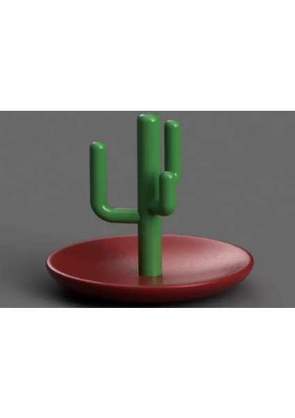 Haki Kaktüs Şeklinde Takı Askısı, Şık ve Kullanışlı Takı Organizeri