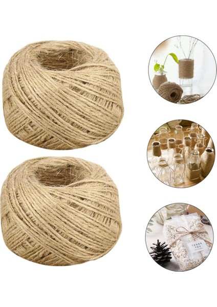 Doğal Jüt Ip Kendin Yap El Sanatları Için Sarma, Paketleme ve Ev Dekorasyonu Için Ip, 10 Adet