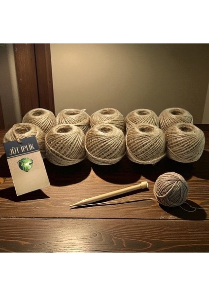 Doğal Jüt Ip Kendin Yap El Sanatları Için Sarma, Paketleme ve Ev Dekorasyonu Için Ip, 10 Adet fiyatları