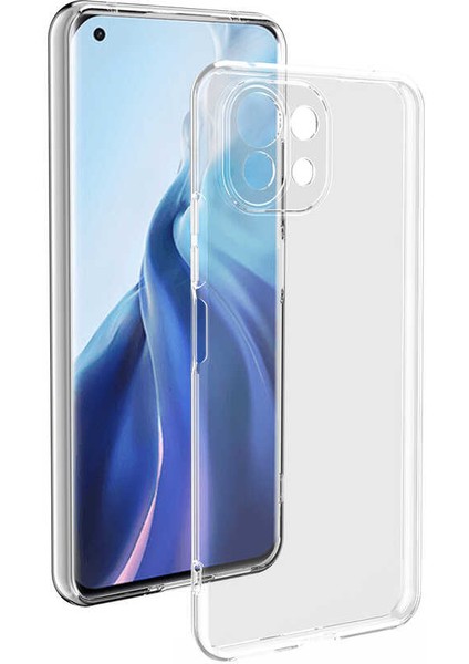 Xiaomi Mi 11 Lite Kılıf Tkdw Kamera Korumalı Süper Silikon Kapak-Renksiz