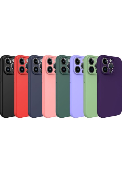 Apple iPhone 14 Pro Max Kılıf Tkdw Kamera Korumalı Mara Laaakan Kapak-Koyu Mor modelleri