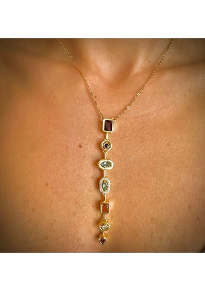 Çelik Gold 7 Element Kolye