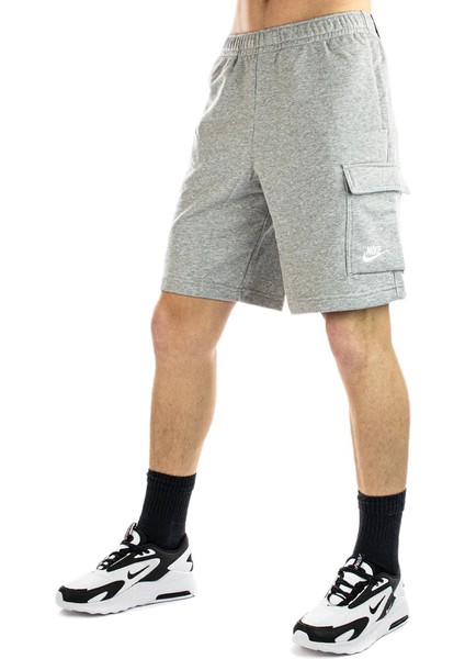 Club Erke Kargo Cepli Günlük Şort - Gri Pamuklu Rahat Şort - DD7014-063