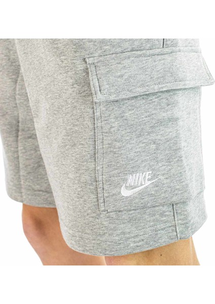 Club Erke Kargo Cepli Günlük Şort - Gri Pamuklu Rahat Şort - DD7014-063