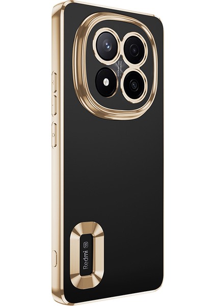 Redmi Note 14 Pro Plus Kılıf Kamera Korumalı Logo Gösteren Tkdw Omega Kapak - Gold
