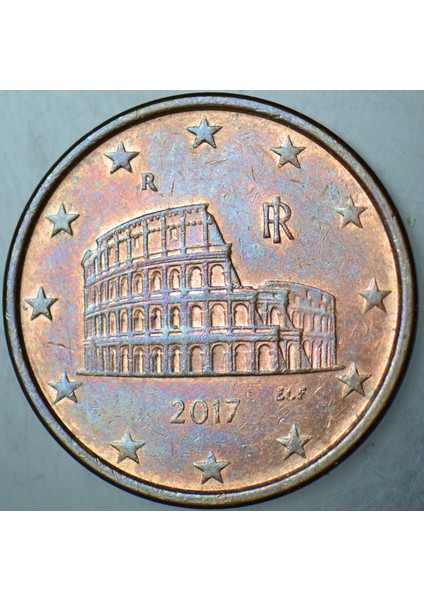Italya 5 Euro Cent 2017 Colosseum Temalı. Çilaltı Kondisyon. fiyatları