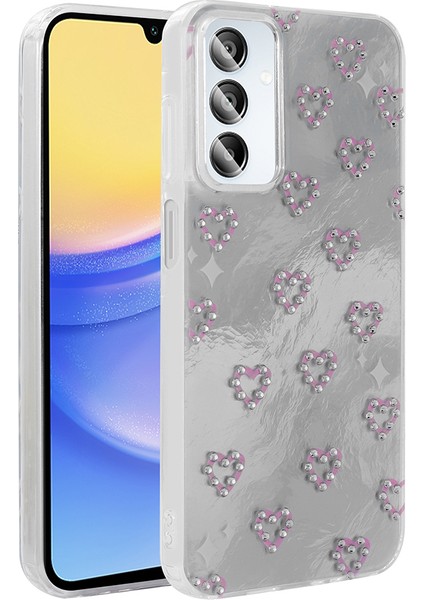 Galaxy A15 Kılıf Kamera Korumalı Figürlü Tkdw Ponti Silikon Kapak - Beyaz