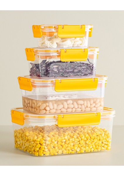 Sarı Dikdörtgen Derin Saklama Kabı, Hava ve Sızdırmaz, Pratik Kullanım Sağlar indirimleri