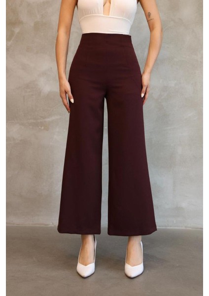 Kadın Bordo Mango Model Pantolon