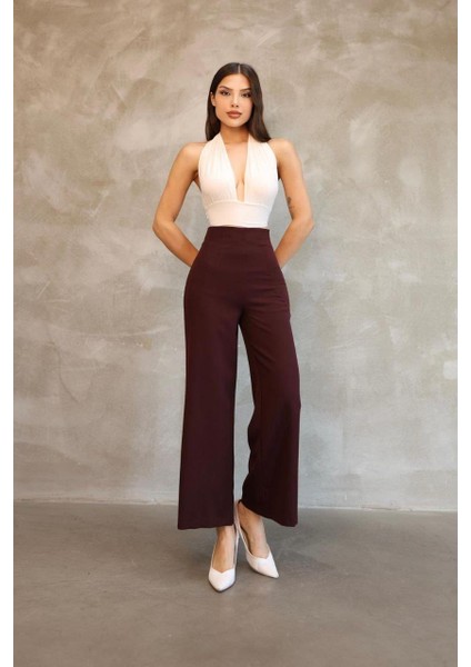 Kadın Bordo Mango Model Pantolon modelleri