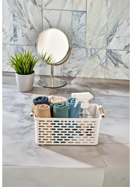 2'li Çok Amaçlı Şık Plastik Organizer, Buzdolabı ve Banyo Için, 27X15X12CM, Beyaz modelleri