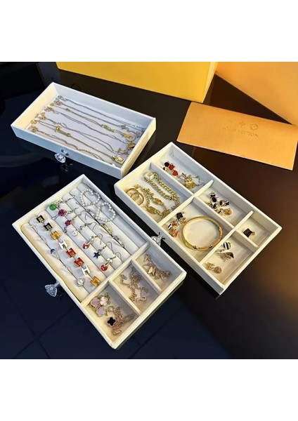 Gri Renkli 3 Çekmeceli Büyük Takı Kutusu, Düzenleyici ve Organizer Özellikli fırsatları