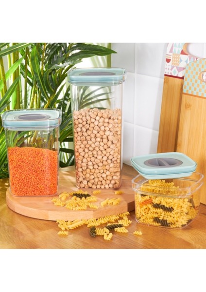 Şeffaf Vakumlu Kilitli Saklama Kabı 3'lü Set, Hızlı ve Pratik Saklama Çözümü