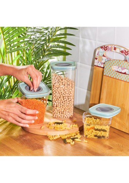 Şeffaf Vakumlu Kilitli Saklama Kabı 3'lü Set, Hızlı ve Pratik Saklama Çözümü fiyatları
