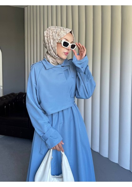 Kadın Oversize Modern Dökümlü Trençkot modelleri