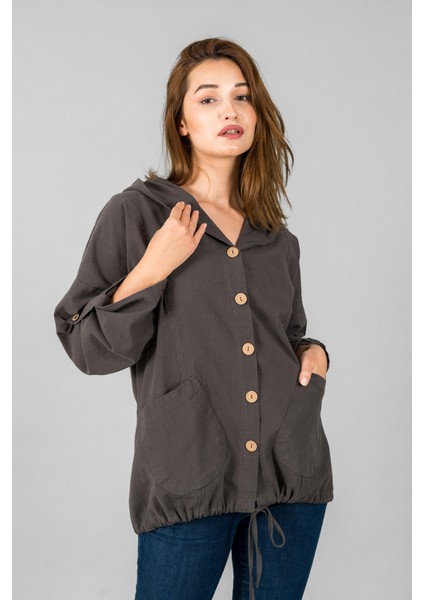 Müslin Kadın Kapüşonlu Ceket fiyatları