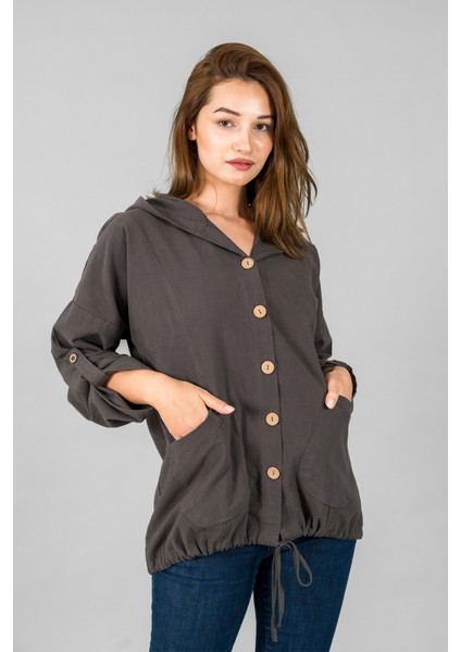 Müslin Kadın Kapüşonlu Ceket fırsatları