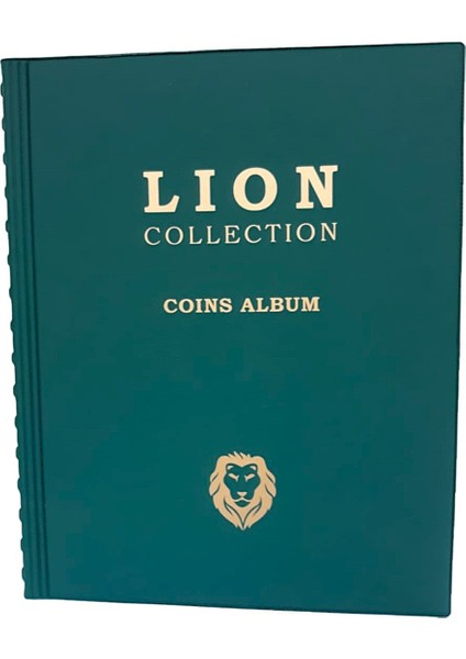 Lion Madeni Para Albümü 12 Sayfa (210MMX265MM) - 372 Cepli - Yeşil fiyatları