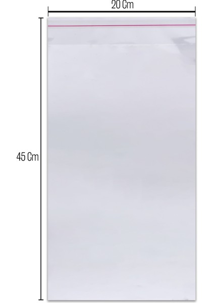 20*45 Bantlı OPP (Parlak-Şeffaf) Jelatin 100 Adet