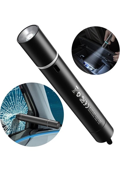 Baseus Savior Araç Pencere Camı Kırıcı ve Şarjlı Fener/emergency LIGHT-(5775) - SBS3823-9528