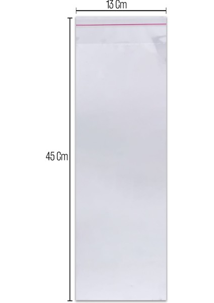 13*45 Bantlı OPP (Parlak-Şeffaf) Jelatin 100 Adet