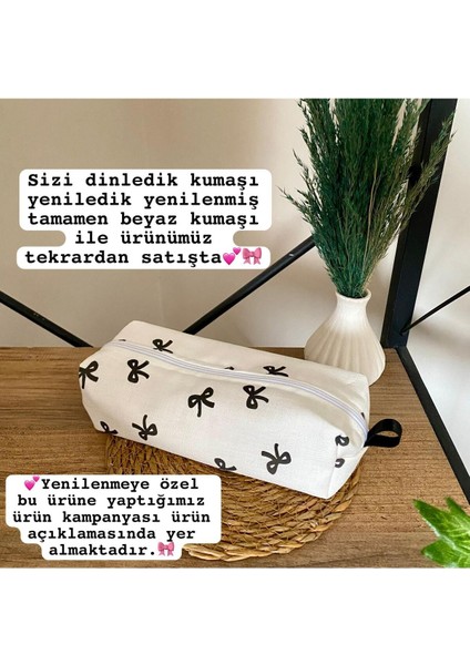 Fiyonklu ve Kurdeleli Şık Kalemlik, Hediye Olarak Ideal, Sade ve Güzel Tasarım