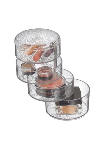 4 Bölmeli Kozmetik ve Makyaj Organizer, Beyaz, 11X11X18CM, 2 Litre fiyatları