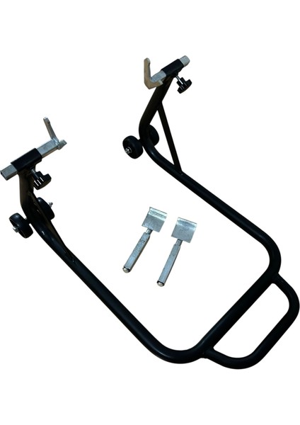 Motosiklet Kaldırma Sehbası Çift Aparatlı Üniversal Siyah (Paddock Stand) modelleri