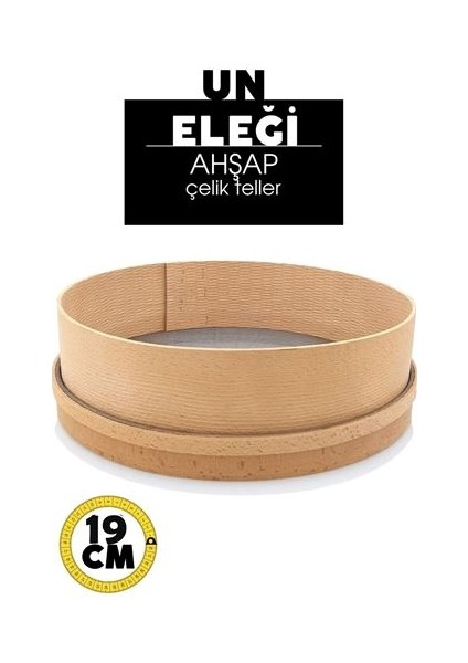 Turk Ahşap Un Eleği 19 cm - SBS4248-4135