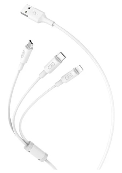 Hoco X25 3in1 USB Şarj ve Data Kablosu 1M-(5775) - SBS1433-1089 fırsatları