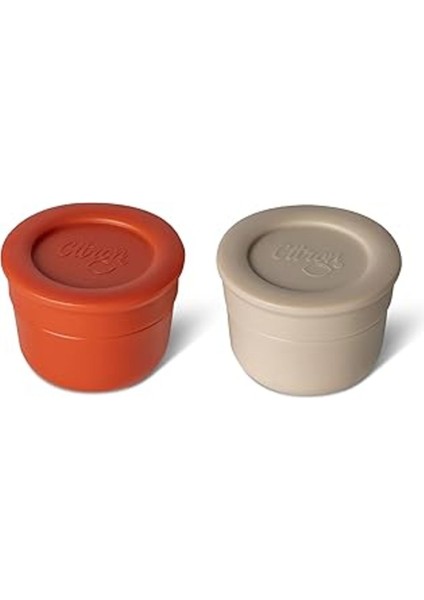 Mini Sos Kabı Seti, Şeffaf, Brick/beige, 2'li, Pratik ve Şık Tasarım