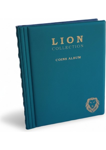 Lion Madeni Para Cep Albümü 10 Sayfa - 120 Cepli - Yeşil modelleri