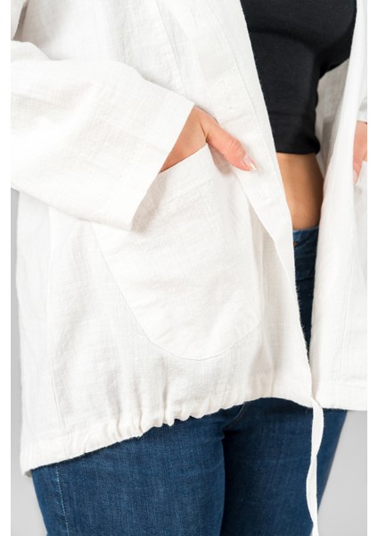 Müslin Kadın Kapüşonlu Ceket