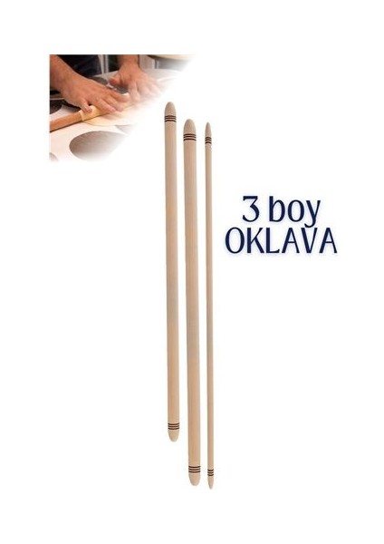 Turk 3 Model Oklava Seti 60 ve 80 cm - SBS3927-1028