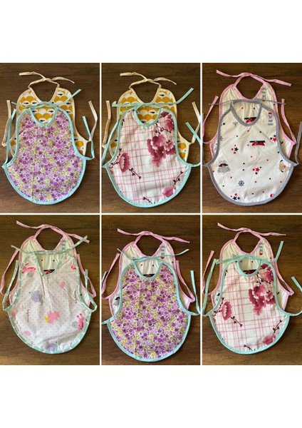 2 Adet Yenidoğan Kız Erkek Bebek Çocuk Önlük Mama Önlüğü