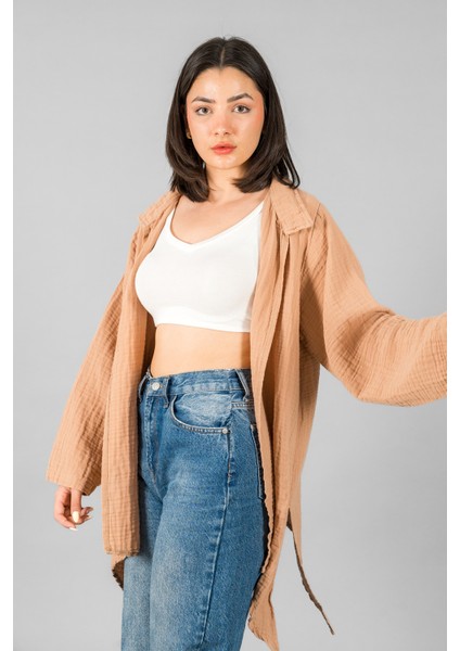 Müslin Kadın Yakalı Kimono