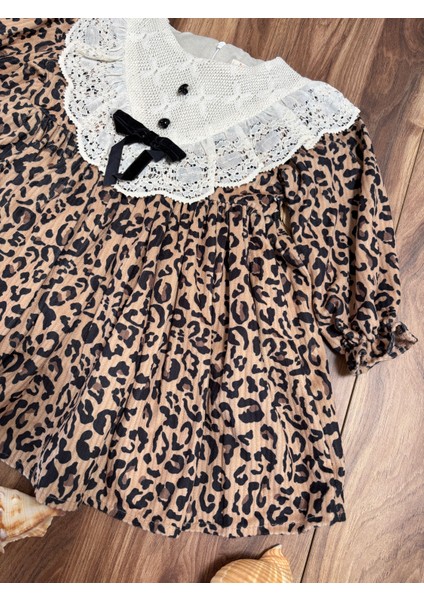 Leopar Desenli Kadife Elbise indirimleri