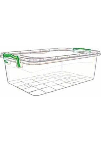 Beyaz Dikdörtgen 10 Lt Kilitli Saklama Kabı, Pratik ve Şık Saklama Çözümü