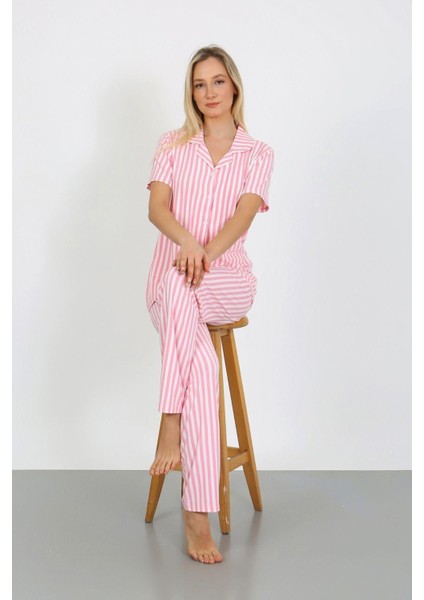 Kısa Kollu Milan Gömlek Pijama Takımı- Genç Anne Serisi modelleri