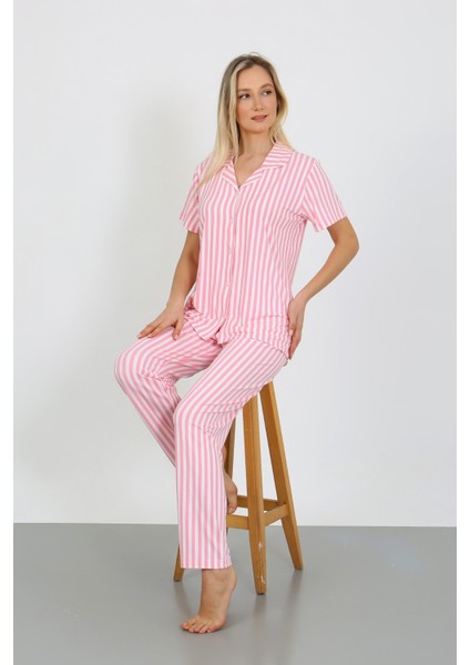 Kısa Kollu Milan Gömlek Pijama Takımı- Genç Anne Serisi fırsatları