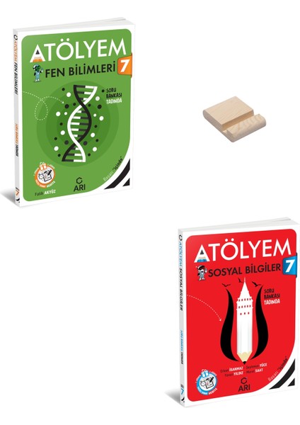 7. Sınıf Atölyem Fen Bilimleri ve Sosyal Bilgiler Soru Bankası + Telefon Standı