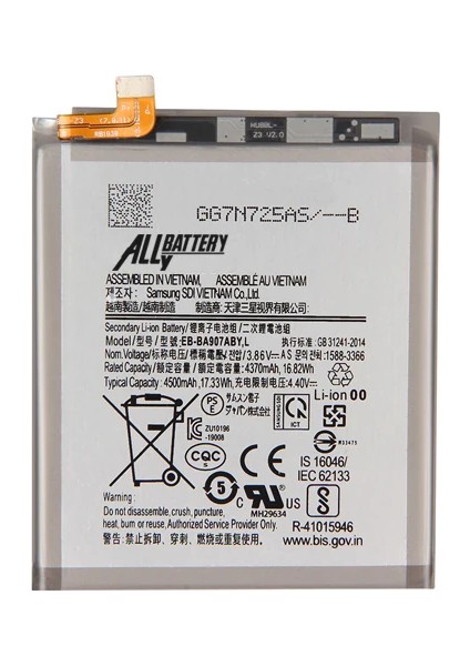 Samsung Galaxy S10 Lite G770F Pil Batarya EB-BA907ABY-(5775) - SBS6798-1081