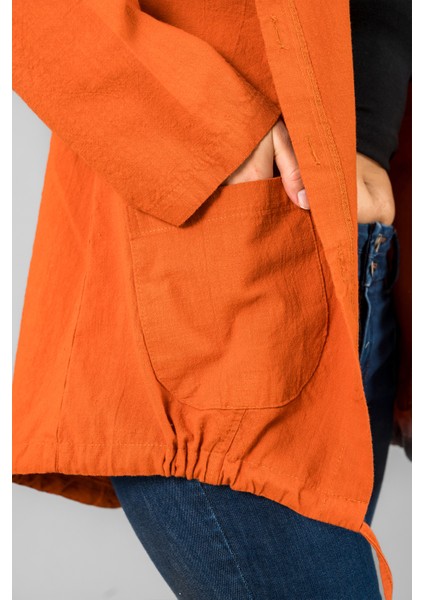 Müslin Kadın Kapüşonlu Ceket