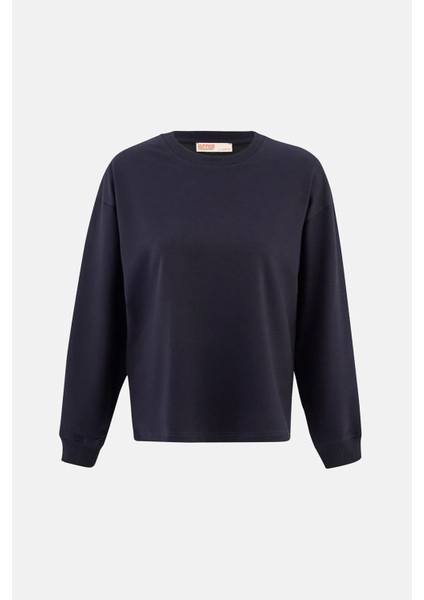 Kadın Lacivert Sweatshirt Blue