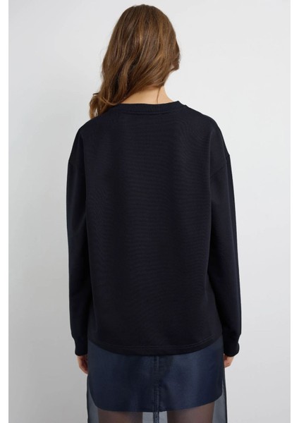 Kadın Lacivert Sweatshirt Blue