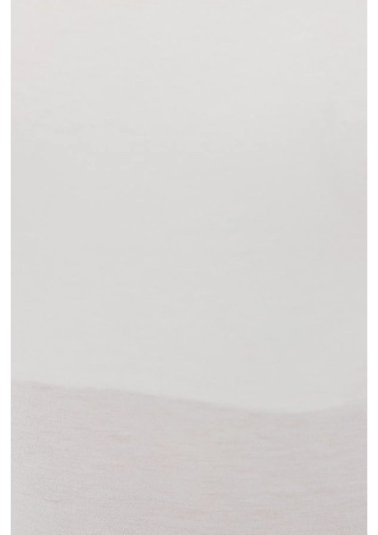 Kadın Scoop Yaka ile Basit Kısa Kollu Dokuma T-Shirt White